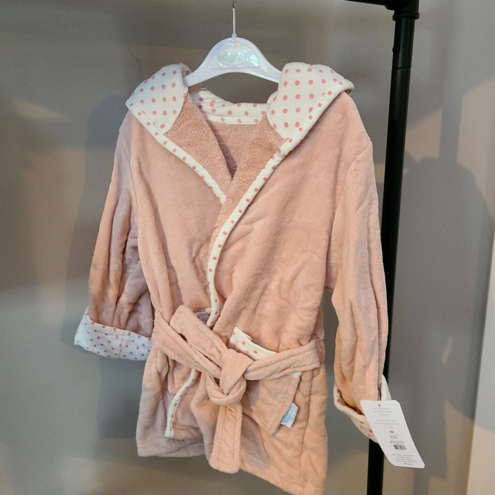 NEW WITH TAGS Indigo pink baby bathrobes